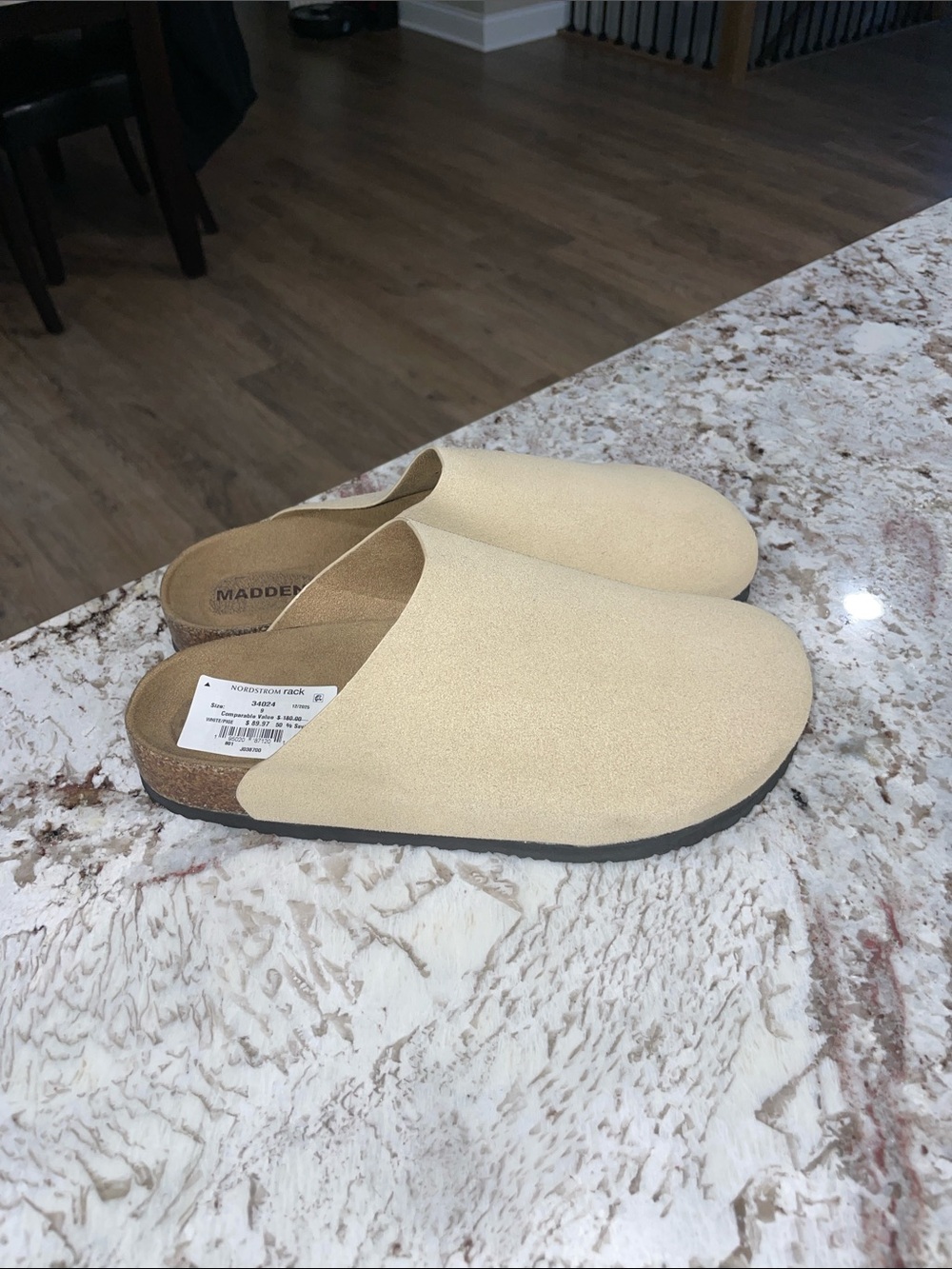 Steve Madden Cream Slip-On Mule Clogs
